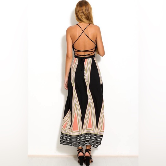 Hello Molly Black and Pink Geometric Jumpsuit - Picture 4 of 15